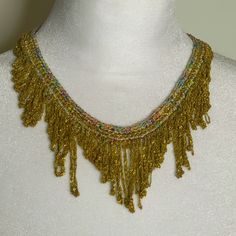 Elegant, Powerful And Delicate One Of A Kind Gold Crochet Statement Necklace From Love Adorned Boutique In Nyc. Bohemian Meets Black Tie Gala. Gold Crochet, Black Tie Gala, Gold Statement Necklace, Wear And Tear, Women's Wear, Black Tie, Womens Jewelry Necklace, Statement Necklace, Jewelry Necklaces