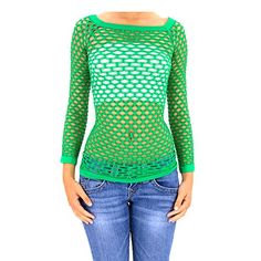 TD Collection Women's Elastic Nylon-Spandex Long Sleeve Fishnet Layer Blouse Top (One Size (S.M. L), Green) TD http://www.amazon.com/dp/B00V5XIWZ6/ref=cm_sw_r_pi_dp_E2hSvb17PZMSE