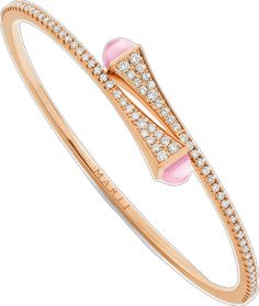 Luxury Pink Gold Diamond Bracelet, Elegant Pink Gold Diamond Bracelets, Elegant Pink Diamond Bangle Bracelet, Rose Gold Diamond Bracelets With Gemstones, Elegant Pink Diamond Bracelet With Diamond Accents, Rose Gold Diamond Bracelet With Gemstone, Luxury Rose Gold Gemstone Bracelets, Luxury Pink Diamond Bracelet As Gift, Fine Jewelry Rose Gold Diamond Bracelet With Gemstone