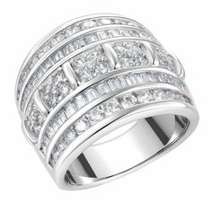 PRICES MAY VARY. ♥Stunning Design♥ Total Stone Weight:3.5 CTTW. Experience luxury with Newshe's AAAAA Cubic Zirconia wedding rings for women, an elegant addition to your white gold rings collection. The wide band rings with Round Cut design offering the perfect blend of affordability and style. ♥Exceptional Quality♥ Our wedding bands for her are crafted with white gold that lasts. Hypoallergenic and nickel-free, this silver rings for women won't irritate even the most sensitive skin or turn your Wide Wedding Bands For Women, Wide Band Diamond Rings, Wide Band Engagement Ring, Cubic Zirconia Wedding Rings, Rings White Gold, Big Wedding Rings, Wedding Bands For Women, Wide Wedding Bands, Sapphire Wedding Band