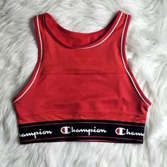 Never Worn Red Athleisure Sports Bra For Summer, Red Sports Bra For Summer, Red Sports Bra For Summer Training, Red Stretch Sporty Tops, Red Fitted Sports Bra For Summer, Fitted Red Sports Bra For Summer, Sporty Stretch Red Tops, Red Breathable Sports Bra, Fitted Red Sports Bra For Training