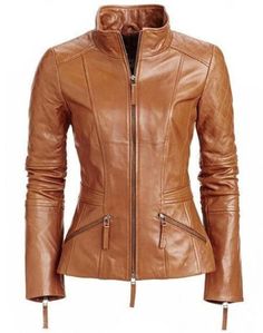 For Women's & Girls 100% ✔ Genuine High Quality Soft Lambskin Leather New Designer Motorcycle Biker Jacket Slim Fit . Fantastic Figure Design with a very Beautiful ♥ attractive look. Perfect for cocktail/ evening parties, nightclub, dance halls, proms, bar, club wear etc. (because Fashion always say look at this) ★ALL SIZES ARE AVAILABLE AS PER SIZES POSTED BELLOW X-SMALL = SMALL = Medium = LARGE = X-LARGE = 2X-LARGE = 3X-LARGE ★We Can Also Manages Your Size By Customization ✔ We Also Accept ord Tan Leather Jackets, Tan Woman, Lambskin Leather Jacket, Slim Fit Jackets, Real Leather Jacket, Brown Leather Jacket, Leather Motorcycle Jacket, Leather Moto Jacket, Biker Style