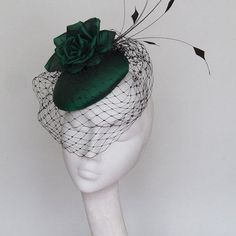 Emerald Green Silk Fascinator Kentucky Derby Hat Royal | Etsy Royal Hats Head Pieces, Black Fascinator For Kentucky Derby Gift, Green Handmade Flowers Wedding Fascinator, Elegant Green Fascinator For Evening, Elegant Green Evening Fascinator, Green Fascinator With Handmade Flowers For Party, Green Evening Fascinator Hat, Elegant Green Fascinator For Church, Green Evening Fascinator