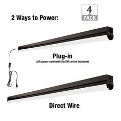 2 ways to power plug - in and direct wire for led strip lights, with instructions