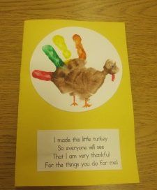 a card with an image of a turkey on it