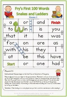 the first 100 words worksheet for children to learn how to read and write