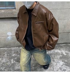 Machine wash and hang dry for optimal quality.Sizes usually run smaller than USA sizing, we recommend to size up once for correct sizing. Contact us for additional concerns. Vintage Leather Jacket, Short Coat, Pullover Men, Equatorial Guinea, Vintage Leather, Trinidad And Tobago, Uganda, Blue Brown, Mens Shorts