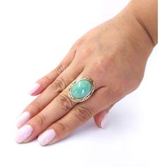 This ring is crafted in 14 Karat yellow gold and features an oval cabochon jade measuring 18mm x 13mm. The mounting features a cutout gold border and this ring is finger size 7.5, Jae's Jewelers includes a complementary ring sizing on all rings that can be sized at check out. Gold Border, Jade Ring, Oval Cabochon, Free Gifts, Jade, Ring Size, Size 7, Gems, Yellow Gold