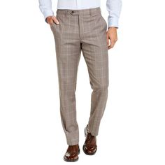 Keep Your Professional Look Perfectly Polished And Comfortable Too With The Crisp Windowpane Pattern And Unrestrictive Airsoft Stretch Fabric Of These Stylish Brown Dress Pants From Michael Kors. Flat Front. Zip Fly, Extended Tab And Inside Anchor Button; Belt Loops. Two Side Slant Pockets; Two Button-Through Back Welt Pockets. Finished Hem Condition: New With Tags Size: 40w X 30l Color: Tan Material Composition: 70% Wool, 30% Polyester Style Number: Mchupx0z0053 Care: Dry Clean Origin: Egypt 10 Elegant Plaid Business Casual Pants, Elegant Plaid Pants For Business Casual, Elegant Plaid Pants For Business, Classic Plaid Business Casual Pants, Classic Plaid Pants For Business Casual, Fitted Brown Business Bottoms, Tailored Plaid Pants For Formal Occasions, Fitted Brown Bottoms For Business, Elegant Plaid Bottoms For Business