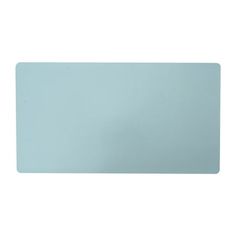 a light blue plastic place mat on a white background, with no image or text