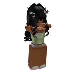 an image of a woman with long hair on top of a box model that is made out of legos