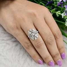 Natural H/SI Multi Diamond Cluster Cocktail Ring 14k White Solid Gold 1.85 Ct. | eBay White Solid, Diamond Cluster, Diamond Clarity, Cocktail Ring, Cocktail Rings, Natural Diamonds, Gold Diamond, Solid Gold, Diamond Ring