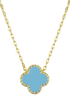 Bring a little luck to their ensembles with this golden necklace anchored by a pendant shaped like a four-leaf clover. Adult supervision strongly recommended; jewelry presents choking hazard and should be removed when infant or small child is unattended 14" length; 2" extender; 1/2" pendant diameter Lobster clasp closure Goldtone plate/enamel Imported Clover Pendant, Anchor Necklace, Golden Necklace, Preppy Wallpaper, Leaf Clover, Four Leaf Clover, Lobster Clasp, Gold Tones, Lily