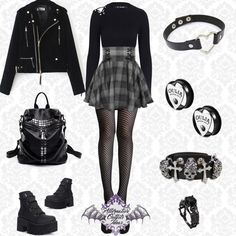 Alternative Outfit Ideas, Spooky Outfits, Goth Clothes, Goth Accessories, Alt Outfits, Alt Fashion, Gothic Outfits, Mode Inspo