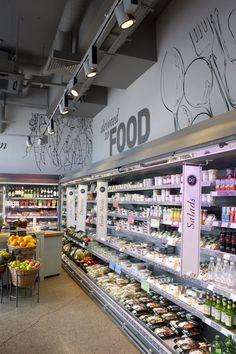 a grocery store filled with lots of food and drinks on the shelves next to each other