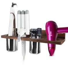 PRICES MAY VARY. Wall Mount & Space Saving: Our wall mounted appliance holder allows your hair product tools easy to remove and place. Just screw the bracket into the wall, makes it a perfect hair salon station equipment to clear up your counter top space. A convenient way to save more space for the bathroom and make the bathroom look neater. Large Capacity & Keep Tidy: Our wooden bathroom wall mounted organizer is compatible with most types and sizes of hair products, helps keep all your hair c Bathroom Wall Organizer, Industrial Bathroom Accessories, Hair Salon Stations, Hair Stations, Hair Tool Organizer, Industrial Style Home, Vintage Bathroom Decor, Salon Stations, Hair Care Tools