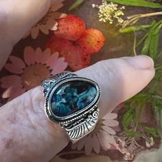 Beautiful Made Fashion Ring With Silver Colored Wide Band And Blue Resin Type Material. Sizes 8 And 9 Available. I Have Other Colors Available As Well! Handmade Blue Ring For Summer, Bohemian Blue Rings For Summer, Blue Bohemian Jewelry With Metal Ring, Bohemian Blue Jewelry With Metal Ring, Bohemian Metal Rings For Summer, Unique Blue Jewelry For Summer, Handmade Blue Metal Rings, Unique Blue Summer Jewelry, Summer Bohemian Metal Rings