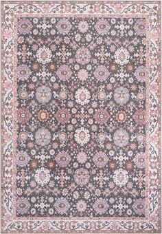 Gray 8' 4 x 12' Timeless Rug | Rugs.com The Gray, Washable Rugs, Persian, Vintage Rugs, Area Rugs, Rug, Bedroom, Grey, Free Shipping