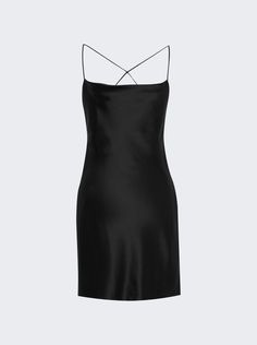 "Find SAINT LAURENT Mini Dress on Editorialist. Dimensions: Model is 5'9\"/175cm and is wearing a size 36 Composition: Fabric Blend Care: Care according to label" Care Care, Mini Dress Black, Black Shop, Mini Black Dress, Cowl Neck, Dress Black, Saint Laurent, Online Store, Composition