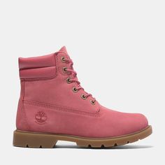 Women's Linden Woods 6-Inch Lace-Up Waterproof Boot Pink Timberland Boots Outfit, Pink Timberland Boots, Pink Timberlands, Fall Board, Timberland Boots Outfit, Timberland Women, Timberland Boots Women, Chelsea Rain Boots, Womens Waterproof Boots