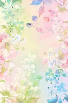 an abstract floral background with pastel colors