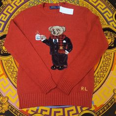 Polo Ralph Lauren Cotton Sweater No Lame Offers!!! Luxury Winter Tops, Designer Red Tops For Fall, Polo Ralph Lauren Sweater, Ralph Lauren Sweaters, Ralph Lauren Sweater, Men's Polo, Cotton Sweater, Polo By Ralph Lauren, Colorful Sweaters