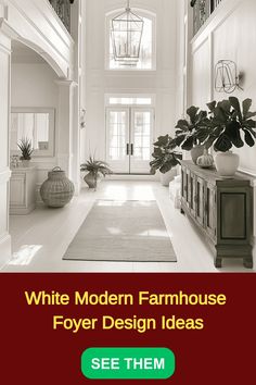 Modern Farmhouse Foyer Sleek Lighting, Foyer Design Ideas