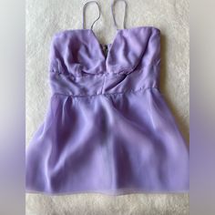 My Mom Made This For My Daughter But She Never Used It, Top With Spaghetti Straps, Fully Lined, Back Zipper Chic Camisole With Sweetheart Neckline For Parties, Chic Party Camisole With Sweetheart Neckline, Elegant Purple Camisole For Summer, Purple Summer Party Camisole, Summer Party Purple Camisole, Elegant Purple Summer Camisole, Spring Party Purple Camisole, Spring Party Camisole With Sweetheart Neckline, Chic Purple Camisole With Spaghetti Straps