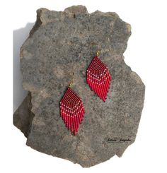 Burgundy red earring Maroon earrings Red leaf earrings Dangle earrings Fringe earrings Wide earrings Small earrings Beadwork earrings Iridescent earrings Seed bead earrings Earrings for women 3 inch earrings 3 inch jewelry Short burgundy red iridescent beaded earrings. Length of the Earrings - 3 inch 100% handmade Czech seed beads. Shipping worldwide Gift packedge - FREE! Thanks for view! Please note that due to lighting effects, monitor's brightness, contrast and other settings, there might be Red Tassel Drop Earrings For Pierced Ears, Red Tassel Drop Earrings Gift, Red Dangle Tassel Earrings As Gift, Red Dangle Tassel Earrings For Gift, Elegant Red Tassel Earrings With Dangling Beads, Elegant Red Teardrop Beaded Earrings, Red Drop Beaded Earrings, Red Tassel Earrings With Round Beads As Gift, Red Beaded Chandelier Earrings Gift