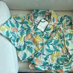 Cute Pj’s Brand New With Oranges And Lemons! Great For Summer Spring Patterned Sleepwear For Pajama Party, Patterned Sleepwear For Pajama Party In Spring, Spring Patterned Printed Sleepwear, Casual Printed Sleepwear For Spring, Oranges And Lemons, Fit Inspo, Fitness Inspo, Color Orange, Women's Intimates