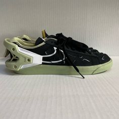 Nike X Acronym Blazer Low Black Olive Aura Mens Shoes Size 9.5 Do9373-001 New Nike Lace-up Skate Shoes With Translucent Outsole, Black Synthetic Skate Shoes With Vulcanized Sole, Black Urban Slip-on Custom Sneakers, Urban Black Slip-on Custom Sneakers, Dynamic Black Sneakers For Skateboarding, Black Lace-up Skate Shoes In Modern Style, Modern Black Lace-up Skate Shoes, Black Lace-up Skate Shoes, Black Lace-up Modern Skate Shoes