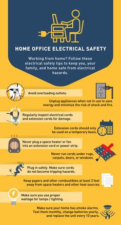 the safety rules for homeowners and their electric devices info sheet is shown below