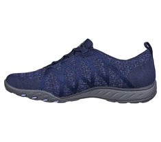 Enjoy your walks in easy-wearing comfort with Skechers Relaxed Fit Breathe-Easy - Infi-Knity. This sporty slip-on features a Skech-Knit upper with a stretch-lace front and a cushioned Skechers Air-Cooled Memory Foam insole. | Skechers Women's Relaxed Fit: Breathe-Easy - Infi-Knity Slip-On Shoes | Medium Width | Skechers Air-Cooled Memory Foam cushioned comfort insole | Relaxed Fit for a roomy comfortable feel at toe and forefoot | Crafted with 100% vegan materials | Soft woven Skech-Knit stretch Skechers Relaxed Fit, Breathe Easy, Wide Shoes, Skechers Women, Navy Fashion, 4 Inch Heels, Cole Haan Zerogrand Oxford, Shopping Hacks, Stretch Lace