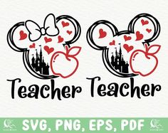 mickey and minnie mouse teacher svg files