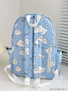 BagForLove - Cute Bear Print Backpack: Large Capacity, Adjustable Shoulder Daypack for Teen Girls, Waterproof Bookbag Product Description Color Blue Strap Type Adjustable Composition 100% Rayon Pattern Type Cartoon Material Fabric Bag Size Medium Style Preppy Closure Type Zipper Type Classic Backpack Size Chart INCH CM Handle Height Strap Length Bag Height Bag Width Bag Length 1.6 inch 37.4 inch 15.7 inch 5.5 inch 11.4 inch Handle Height Strap Length Bag Height Bag Width Bag Length 4 cm 95 cm 40 cm 14 cm 29 cm Details Pictures Similar Products h2 { text-align: center; } /* æ¢è¡ */ li{ white-space: normal; word-break: break-all; word-wrap: break-word; } .red-box { width: 100%; display: flex; flex-direction: row; flex-wrap: wrap; justify-content: center; } .red-box > div { width: 190px; he Cute Blue Bags For Back To School, Style Preppy, Word Wrap, Classic Backpack, Bear Print, White Space, Fabric Bag, Cute Bear, Cute Bears