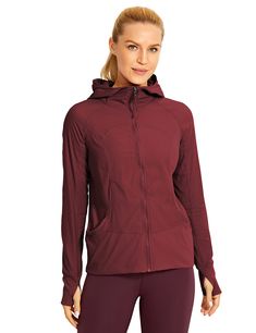 PRICES MAY VARY. Designed for hiking. The fabric is lightweight, breathable and durable. Classic fit, hip length. Full Zip & Hooded design offer you secure coverage, side pockets can storage your phone or keys. Thumb holes on sleeve openings for comfortable and hand coverage during your exercise. This CRZ YOGA hoodie has super lightweight fabric, very breathable and durable.
 Great for hiking, running, workouts, traveling, casual wear and more. Stretch Athleisure Track Jacket For Outdoor Activities, Stretch Track Jacket For Outdoor Activities, Functional Stretch Outerwear For Hiking, Stretch Functional Outerwear For Hiking, Stretch Track Jacket With Moisture-wicking For Outdoor Activities, Breathable Stretch Outerwear For Outdoor, Stretch Moisture-wicking Track Jacket For Outdoor Activities, Sporty Activewear For Hiking In Fall, Sporty Activewear For Fall Hiking