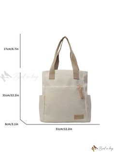 Bird in Bag - Large Capacity Shoulder Bag For Students, Simple and Versatile Tote Beige High-capacity Bags For Daily Use, High-capacity Beige Bag For Everyday Use, High-capacity Beige Bags For Everyday, High-capacity Beige Everyday Bag, High-capacity Beige Bags, Casual Canvas Bag With Zipper Closure, Casual Softback Canvas Bag With Zipper Closure, Large Capacity Casual Bags For Daily Use, Casual Large Capacity Bag For Daily Use