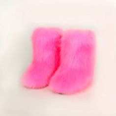 Heel Height: Flats Material: Elastomer, Polyester Imported Color: Fuschia Pink Measurements: Please Refer To Photos For Measurements. Fuzzy Platform Boots, Fuschia Pink, Platform Boots, Bootie Boots, Pink Ladies, Heel Height, Ankle Boots, Women Shoes, Boots