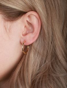 Medium hoop earrings D E T A I L S * Hoop is 18 mm inner diameter, 21 mm outer diameter, and 1.5 mm wide * 18k gold over sterling silver // white gold over sterling silver * Nickel free and hypoallergenic P R O M O T I O N * Bridesmaids gifts: message us for a coupon code * New FACEBOOK or INSTAGRAM followers: follow us in the links below then message us for a 10% off code F A Q s For production time, shipping estimates, return policy, etc., please read our FAQs section below. S H O W U S S O M Simple Small Hoop Earrings For Pierced Ears, Classic Nickel-free Hoop Cartilage Earrings, Minimalist Small Hoop Single Earring, Simple Small Hoop Single Earring, Simple Single Hoop Earring, Classic Small Hoop Earrings For Pierced Ears, Minimalist Hoop Cartilage Earrings, Minimalist Hoop Earrings With Ear Wire, Minimalist Hoop Pierced Earrings