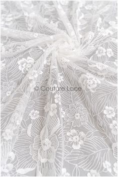 Very romantic bridal lace fabric with beautiful floral design. Perfect for bridal dresses or christening gowns  ❀❀ DETAILS ❀❀  Color: off-white Yarn: cotton Mesh: nylon Sequins: no Beads: no 3D Flowers: No  ❀❀ MEASUREMENTS ❀❀  Listed/ price per 1yds (0,91 Meter) Width of embroidery - width of full fabric: 141-155cm /55.5" - 61" Please note, that we only sell by full yards (yds). We don't sell half yards or any other quantity.  ❀❀ SAMPLE SWATCH ❀❀  If you want to check the color and quality, you Floral Couture, Bridal Lace Fabric, Bridal Flower, Christening Gowns, 3d Flowers, Bridal Flowers, Bridal Lace, Pattern Floral, Design Floral