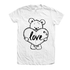 Womens Junior T-shirt, Teddy Bear Tshirt, Bear Shirt, Crew Neck, Graphic Tee, Blue Tshirt, Gifr for Women, Animal Tshirt, Nature Tshirt Hand pressed in California by Couth. Fine Jersey Short Sleeve T Fine Jersey (100% Cotton) construction (Heather Grey contains 10% Polyester) How to order: Sizing: Before ordering PLEASE CHECK our size/color chart (last picture of the listing) for measurements, they run a little smaller than other brands so we recommend to size up if you are in between sizes. THEY HAVE A JUNIOR FIT. A WOMEN'S XL IS ABOUT AN UNISEX SMALL. Please Select your T-shirt's size and color at checkout from the drop down menu on the right and please check the measurements from our size chart (last picture of the listing) Available sizes: S, M, L, XL, 2XL New to Etsy? or still not sur Pre-shrunk White Print Crew Neck T-shirt, Cute Short Sleeve T-shirt With Screen Print, Funny Crew Neck Shirt With Sublimation Print, Funny Crew Neck T-shirt With Sublimation Print, White Funny T-shirt, Funny White Print Crew Neck T-shirt, Funny Screen Print T-shirt With White Print, Funny Crew Neck T-shirt For Gifts, Funny White Screen Print T-shirt