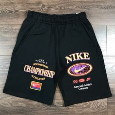 Nike Standard Fit Mens Sportswear Club Americana Shorts - Black Dv9623-010 Nwt Item#: 14 Size: Small Color: Black Flat Measurements: *Waist: 15” In *Inseam: 10” In New With Tag Please Review All Photos And We Encourage To Ask Questions Before Purchasing. Thank You, Nike Moisture-wicking Bottoms For Streetwear, Casual Moisture-wicking Bottoms For Sports, Casual Moisture-wicking Bottoms For Sports Events, Nike Training Bottoms For Sports Season, Nike Training Bottoms For Sports, Casual Training Bottoms With Letter Print, Sporty Cotton Bottoms With Logo Print, Streetwear Cotton Shorts With Logo Print, Cotton Sportswear Bottoms With Logo Print