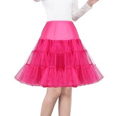 Hemline / Train:Knee Length; Gender:Women's; What's in the box:Petticoat; Types:Petticoat Hoop Skirt,Tutu,Under Skirt,Half Slip; Style:Princess Lolita,1950s; Includes:Petticoat; Elasticity:>75%; Material:Chinlon; Pattern:Solid Colored; Product Dimensions:0.0000.0000.000; Net Weight:0.173667; Listing Date:12/22/2017; Production mode:External procurement; Clothing Waist:null; Clothing Length:null; Base Categories:Costumes  Accessories; Special selected products:COD; products source:supplier 1950s Women, Skirt Tutu, 50s Fashion Dresses, Under Skirt, Hoop Skirt, Bridesmaid Dresses Prom, Evening Dresses Cocktail, Half Slip, Rockabilly Dress