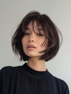 Discover the top French bob haircut trends for 2024, including blunt cuts, soft waves, and bold colors. Get inspired by these chic, modern styles perfect for every occasion. Explore how to personalize your French bob with bangs, layers, and unique finishes to achieve a timeless, elegant look. Curtain Bangs French Bob, Curly Long Bob With Bangs, Layered Bob Curtain Bangs, French Curtain Bangs, French Bob Curtain Bangs, French Bob With Curtain Bangs, French Bob Haircut With Bangs, Layered French Bob, Messy Bob With Bangs