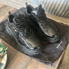 Brand New Never Tried On. Comes With Balenciaga Draw String Dust Shoe Cover Bag. These Retail For $1250 At Nordstrom. These Are Guaranteed Authentic With Proof Of Purchase. Size 46eu 13d Us Balenciaga Track Black, Balenciaga Track Sneakers, Balenciaga Shoes Sneakers, Balenciaga Arena, Balenciaga Runners, Shoe Cover, Balenciaga Sneakers, Balenciaga Track, Balenciaga Black