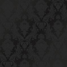 black and white wallpaper with an ornate design on the bottom corner, in shades of gray