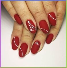 Nail Art Natale, Christmas Gel X Nails, Red Xmas Nails, Trending Christmas Nails, Short Christmas Nails, Nails For 2023, Christmas Nail Design, December Nails