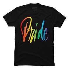 a black t - shirt with the word pride painted on it