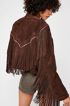 Trajes Country, Fringe Clothing, Suede Fringe Jacket, Fringe Fashion, Fringe Leather Jacket, Estilo Country, Estilo Rock, Boho Jacket, Western Women