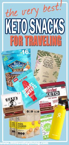 A list of the best Keto snacks for travelingQuick salty and sweet treats to throw in your bag for a flight or road trip. Keto Snacks For Traveling, Snacks For Traveling, Snacks Travel, Easy Keto Snacks, Moon Cheese